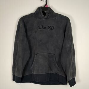 Nike SB black acid wash streetwear skater hoodie mens XL